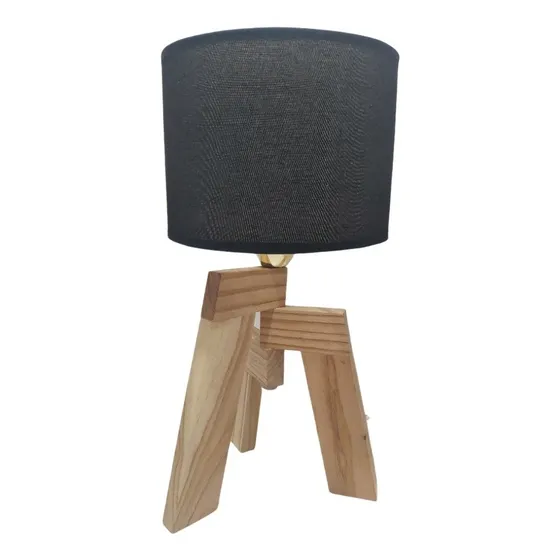 Lampara Velador Estilo Escandinavo 3 Patas... Color de la estructura Paraíso natural Color de la pantalla Negro