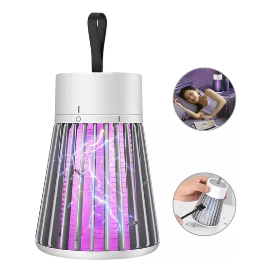 Lampara Mata Mosquitos Mosca Usb Luz Uv Repelente Recargable