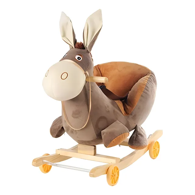 Mecedora Mecedor Infantil Burro Balancin Con Rueditas