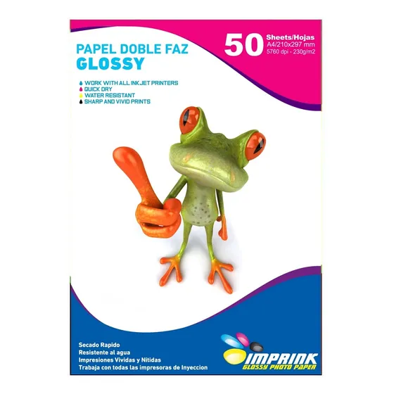 Papel Foto Doblefaz Glossy  A4/ 230g/50hojas