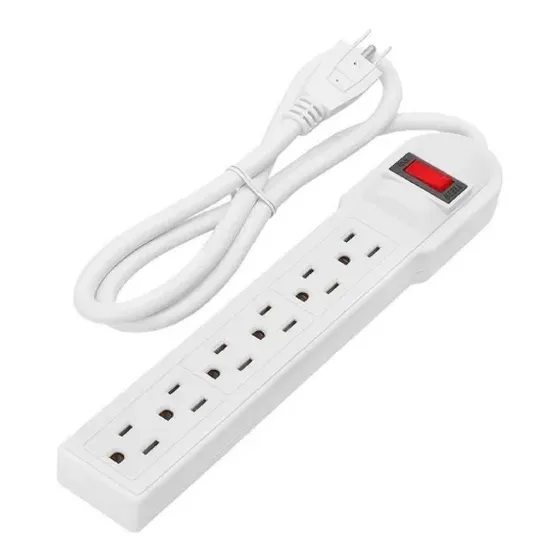 Multitoma Regleta 6 Puertos Interruptor Cable Encauchetado