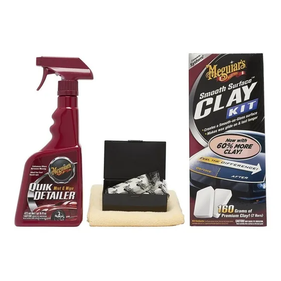 Kit Cera Liquida Barra Arcilla Descontaminador Meguiars 