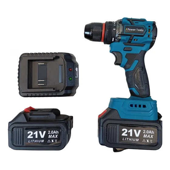 Taladro Atornillador 21v 10mm Sin Escobillas 2baterías 2amp