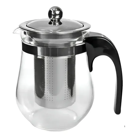 Chaleira De Vidro Com Infusor De Cha 500ml Bule Jarra Vidro