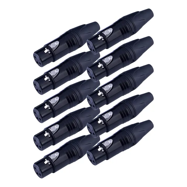 Schalter Conector 3 Pines Xlr Hembra 10 Pz
