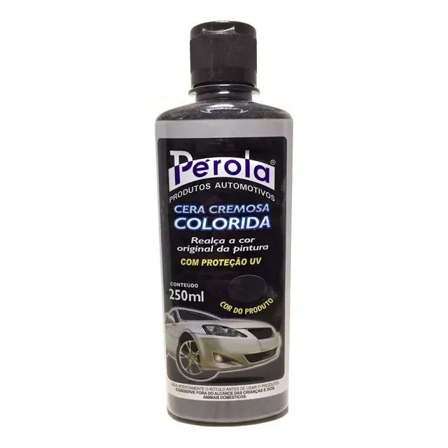 Cera Automotiva Tira Risco Colorida Preta 250ml Pérola Carro