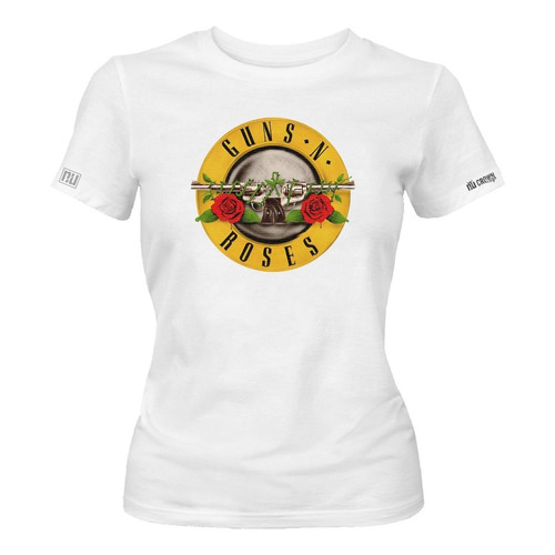 Camiseta Estampada Guns N Roses Rock And Metal Logo Dama Idk