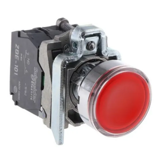 Pulsador Luminoso Led Integrado  Rojo 24 Vac Dc