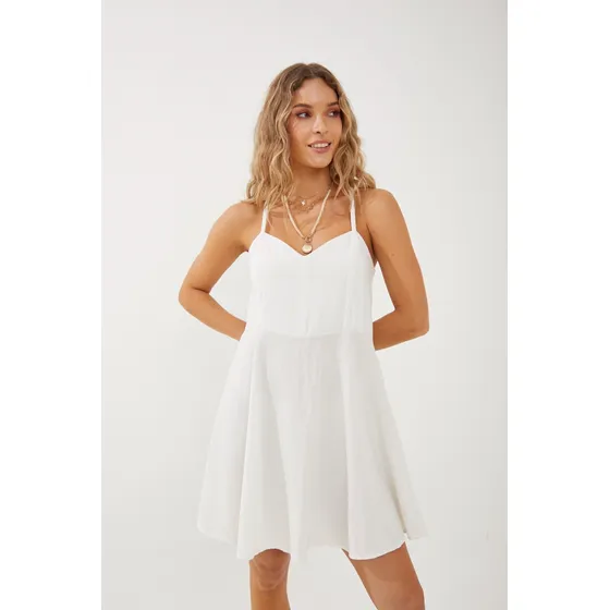 Vestido Corto De Lino Rimmel