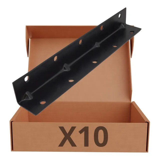 Angulo Metalico 19cm Escuadra Soporte Escalon Hierro X 10