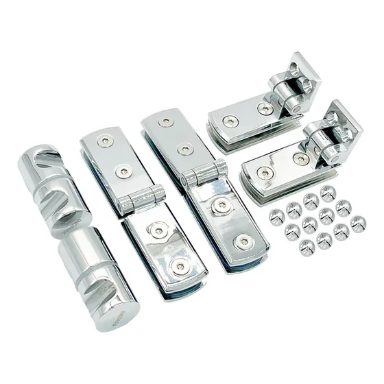 Kit Herrajes Mampara De Baño Plegable Para Templado 6 A 8 Mm