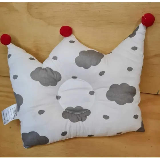 Almohada Corona Cojín Bebe Reposa Cabeza Plana Ergonómico 8