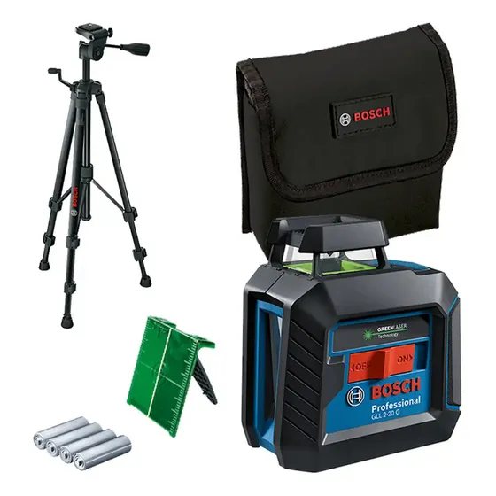 Nivel Láser Verde 10 Metros Gll 2-20g + Trípode Bt 150 Bosch