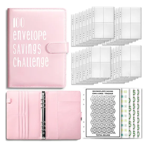 Envelope Challenge N6100, Fichário A5, Livro De Orçamento Co