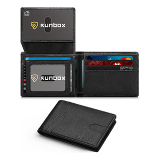 Runbox Cartera Para Hombre Slim Rfid Leather 2 Id Window Con Runbox Cartera Para Hombre Slim Rfid Leather 2 Id Window Con