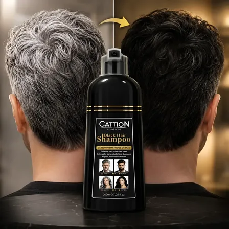 Shampoo Tonalizante - Acaba Com Cabelos Brancos Rapidamente 1 Preto