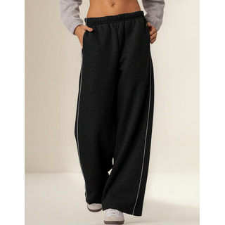 Pantalones De Cintura Ancha Con Doble Bolsillo, Pantalones D Pantalones De Cintura Ancha Con Doble Bolsillo, Pantalones D