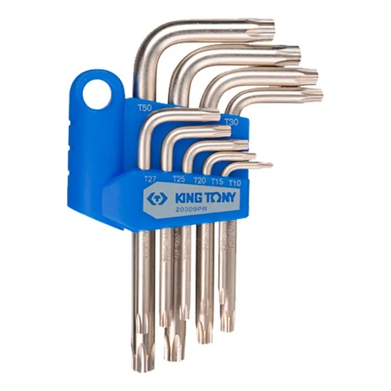 Jogo De Chave Torx Tipo L 9 Pçs - King Tony 20309pr