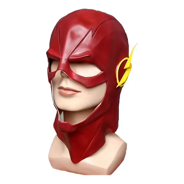 Máscara Látex Flash Cabeza Completa Cosplay