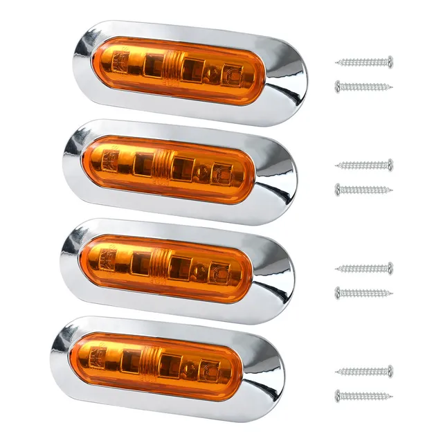 Luz Indicadora Ovalada De 4 Led, 12 V, 24 V, Para Remolque,
