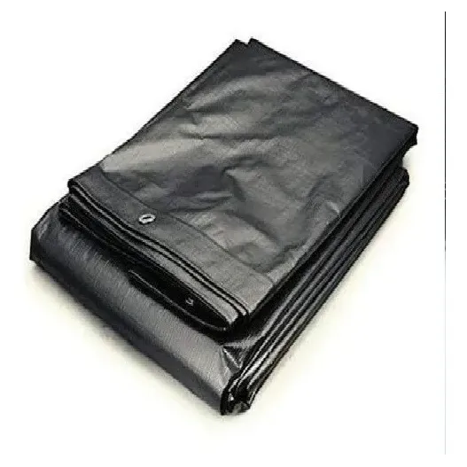 Lona 10x5 - 300 Micras - Preta, Reforçada, Impermeável