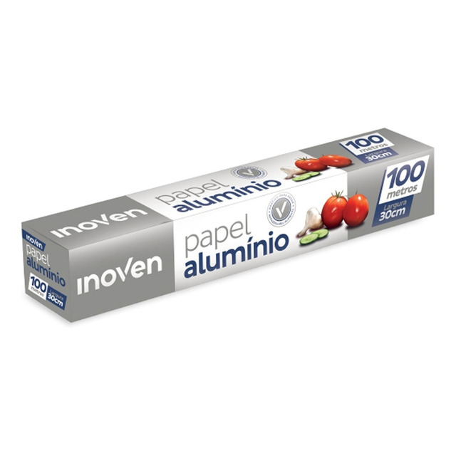 Papel Aluminio Rolo 30cm X 100mts Papel Aluminio Rolo 30cm X 100mts