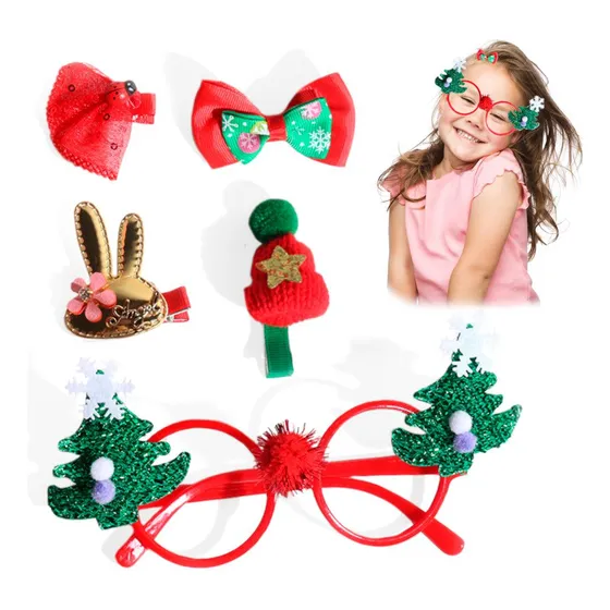 Set Ganchos De Cabello Y Lentes Niñas