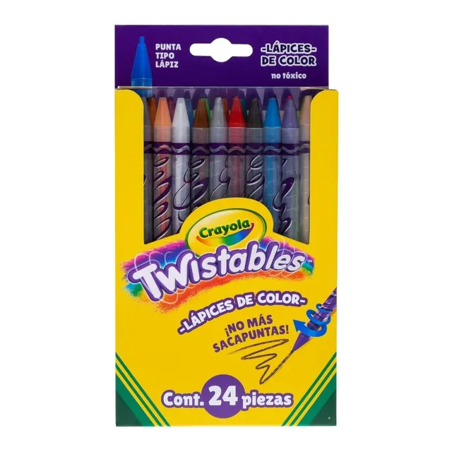 Lápices De Color Crayola Twistables 24 Piezas Punta Lápiz