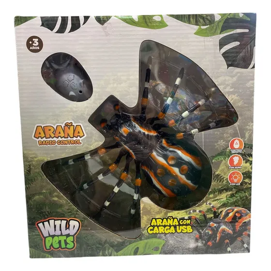 Araña A Radio Control Con Efecto De Humo Wild Pets