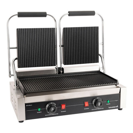 Plancha Doble Contacto Grill Panini Turboblender Tb-grillv2 Color Gris Plancha Doble Contacto Grill Panini Turboblender Tb-grillv2 Color Gris