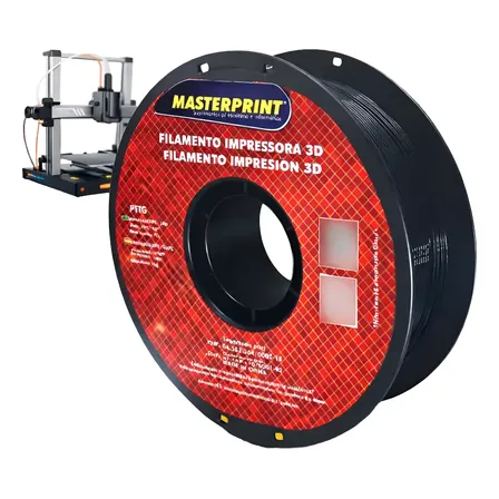 Filamento Impressora 3d Petg Preto Resistente 1kg 1,75mm Preto