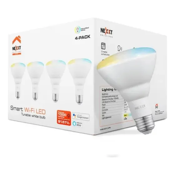 Bombilla Led Inteligente Wifi 4 Unidades Nexxt Recargable