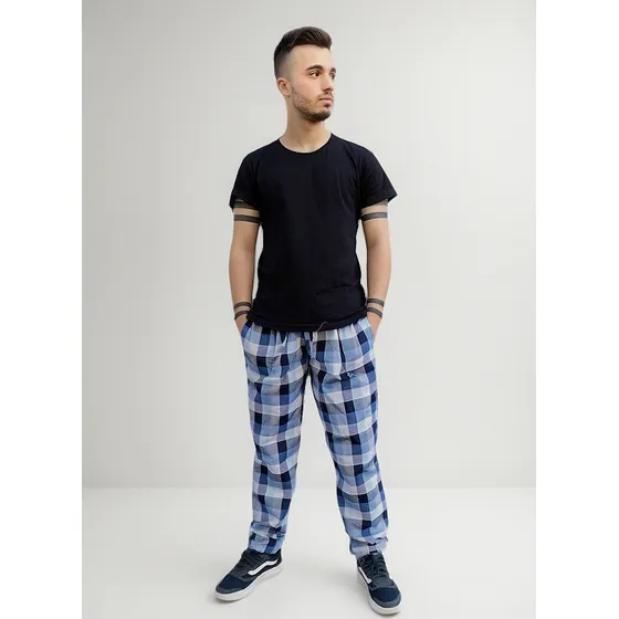 Pantalón Algodón Pijama Comodo Cuadrille Cuadros Escoces