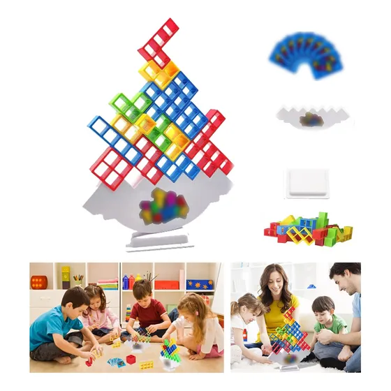 Torre Tetris Juego De Equilibrio Didáctico Niño Mini Tower