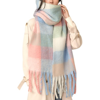 Bufanda Gruesa A Cuadros De Invierno Para Mujer Bufanda Gruesa A Cuadros De Invierno Para Mujer