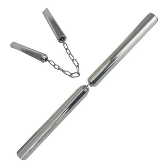Kit 2  Nunchaku Bastão 2x1 Aço Kung Fu Karatê Defesa Pessoal