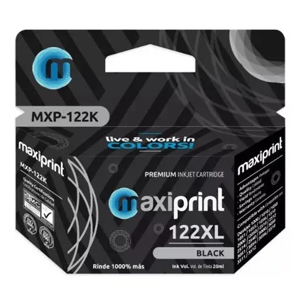 Cartucho Hp 122 Xl Negro Ch563he Maxiprint 