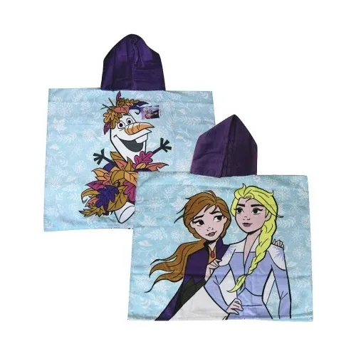 Bata Poncho Con Capucha Disney Baño Playera Infantil