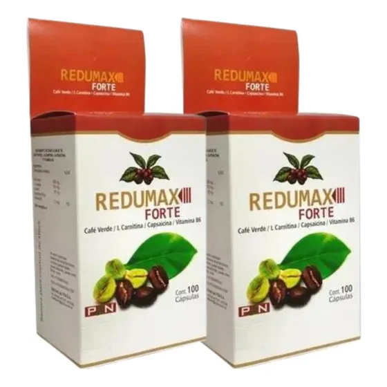 Redumax Forte X 100 Cápsulas Adelgazante Natural Pgn Pack X2