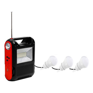 Luz Solar Portátil Com Painel Solar 3 Lâmpadas Led Luz Solar Portátil Com Painel Solar 3 Lâmpadas Led