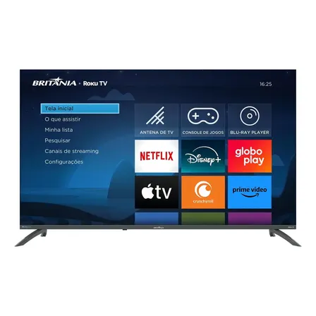 Smart Tv 50 Britânia Roku Tv Led Dolby Audio Btv50va4regb