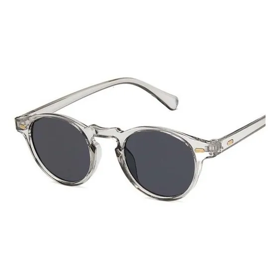 Óculos De Sol Redondo Milhawk Moscot Vintage Old School Transparente