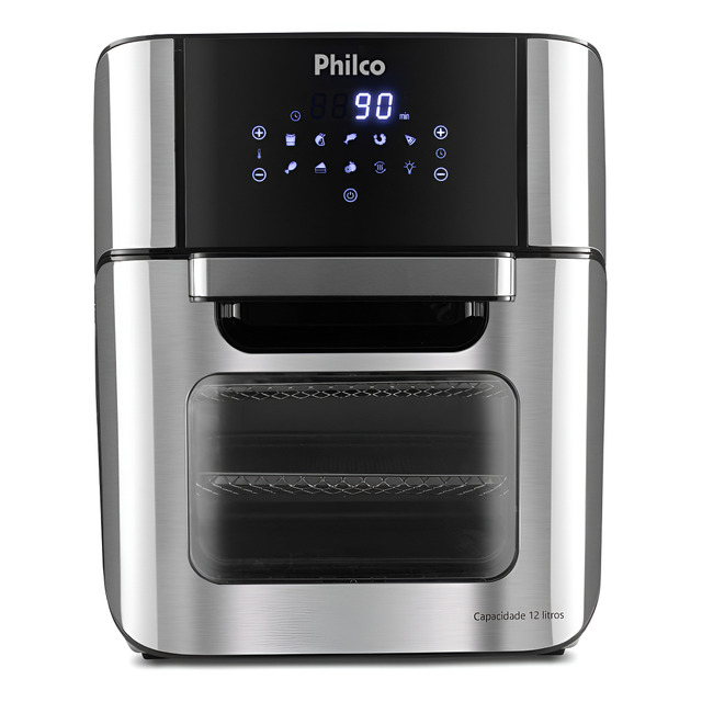 Fritadeira Elérica Air Fryer Oven Philco Pfr2200 12 Litros 4 Em 1 1800w Cor Preta
