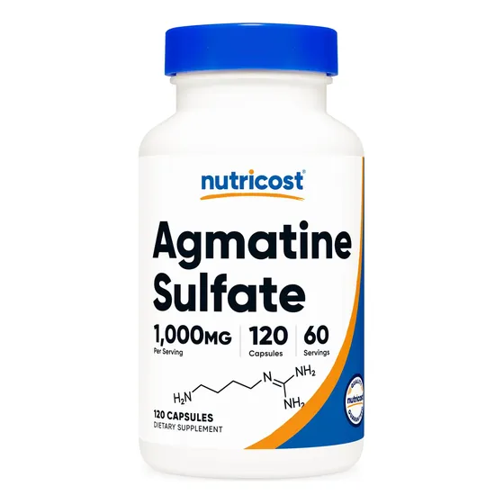 Suplemento Nutricost Sulfato De Agmatina 1000 Mg 120 Cápsula