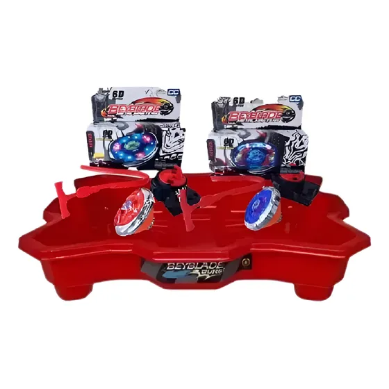 Set Bey Blade, Combo X 2 Trompos Con Luz Y Pista Arena Grand