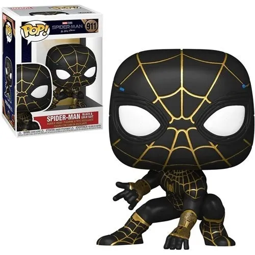 Funko Pop Spiderman Black & Gold Suit  911 Hombre Araña 