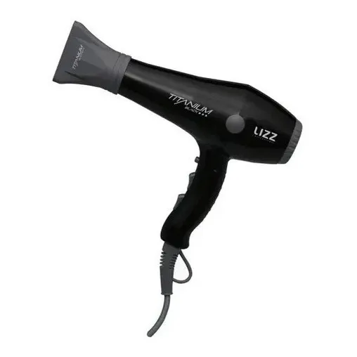 Secador De Cabelo Lizz Titanium Black Preto E Cinza 127v Cor