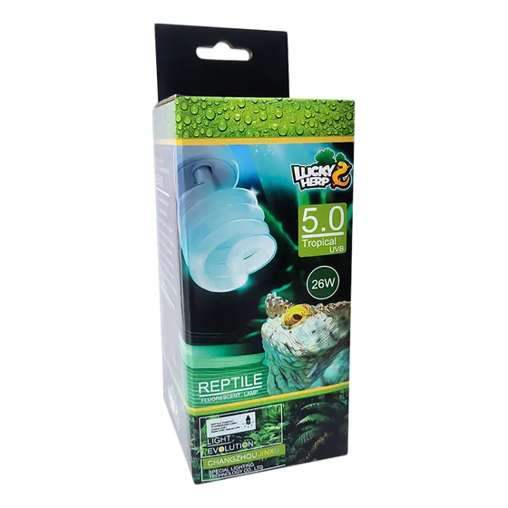 Lâmpada Fluorescente Uva Uvb 5.0 Lucky Herp P/ Répteis 26 W