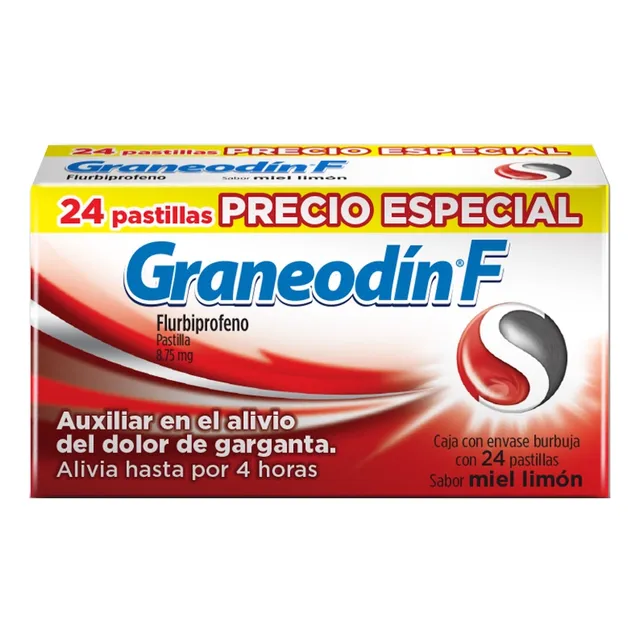 Graneodin F Pastillas Sabor Miel-limón 8,75 Mg, 24 Pastillas