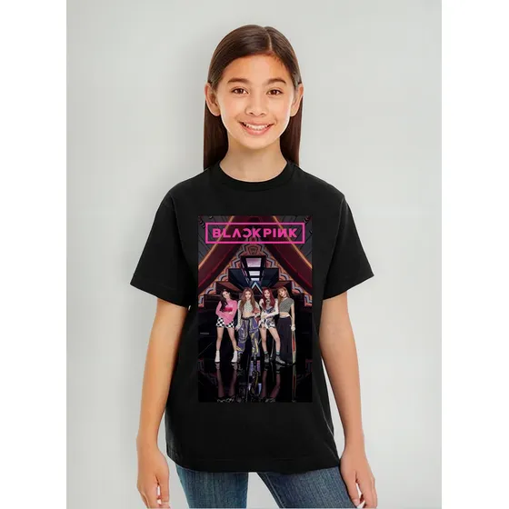 Remera Camiseta  Algodon Black Pink En Varios Diseños